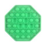 Jucarie senzoriala din silicon Push Pop Bubble Octogon, OKTANE, Autism, Nevoi Speciale, antistres pentru scoala/birou, 12.7 x 12.7 x 1.6 cm, Verde
