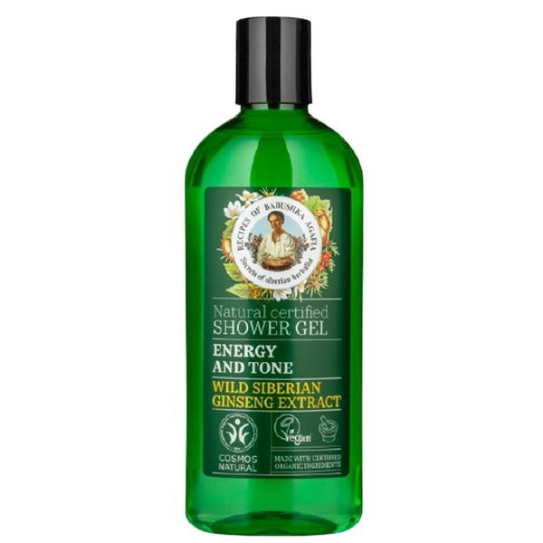 Gel de Dus Energie si Tonifiere cu Ginseng Siberian Retetele Bunicii Agafia, 260 ml