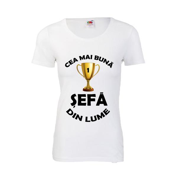 Tricou dama Cea mai buna sefa, XL