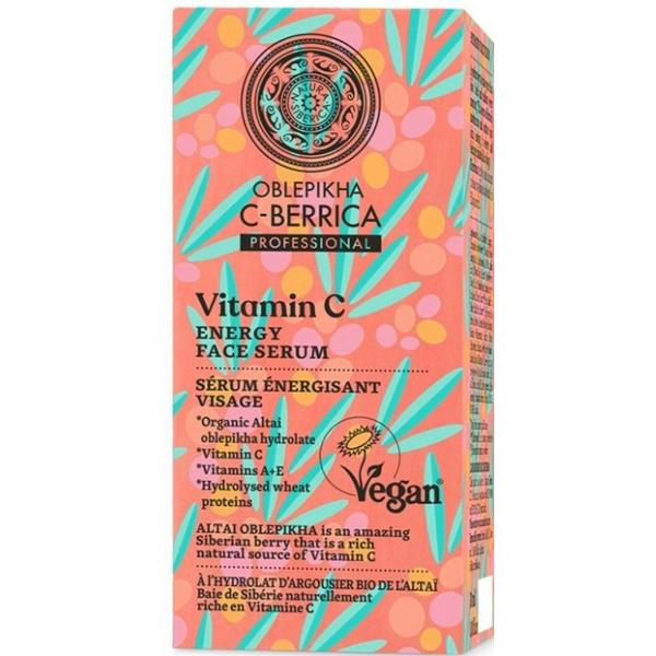 Ser energizant pentru ten cu vitamina c oblepikha c-berrica, 30 ml