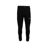 Pantaloni trening barbati Univers Fashion, slim fit, culoare neagra, 2 buzunare laterale si un buzunar la spate cu fermoare, XL