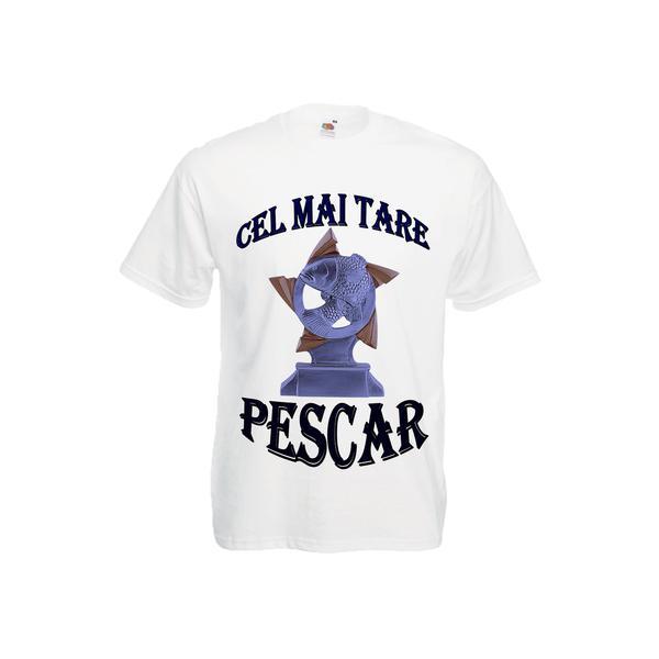 Tricou mesaj cel mai tare pescar, s
