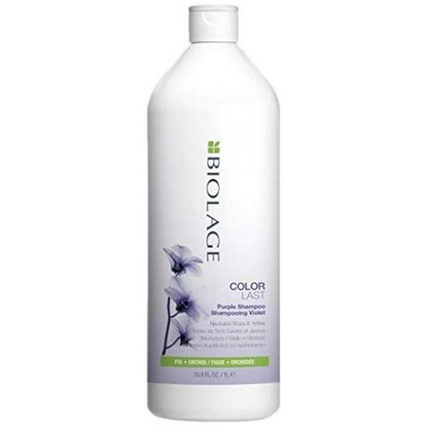 Sampon pentru Par Blond Decolorat sau cu Suvite - Matrix Biolage Colorlast Purple Shampoo, 1000 ml