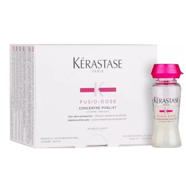 Tratament concentrat pentru par vopsit - kerastase fusio-douse concentre pixelist, 10 x 12 ml