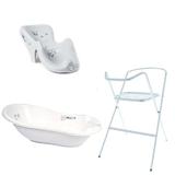 Set pachet cadita alb Bufnita + suport anatomic si suport metalic
