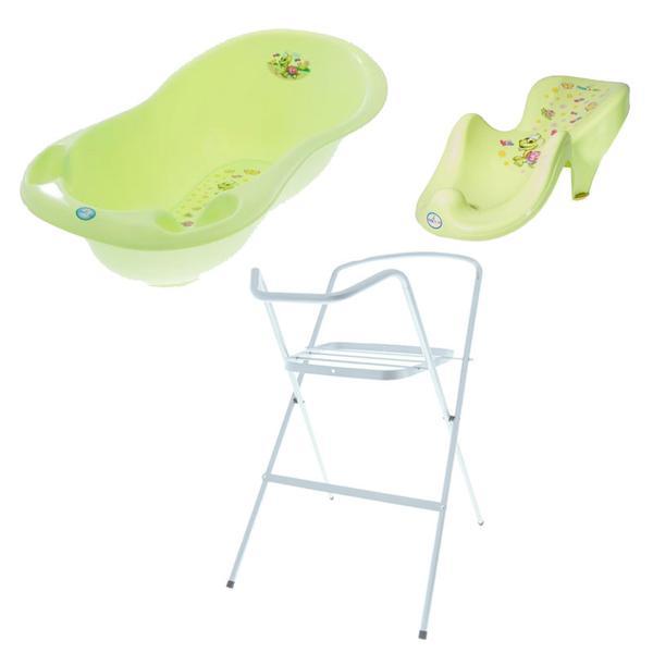 Set pachet cadita verde zt + suport anatomic si suport metalic - tega baby