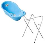 Set cadita 86 cm + Suport universal metalic CS Albastru