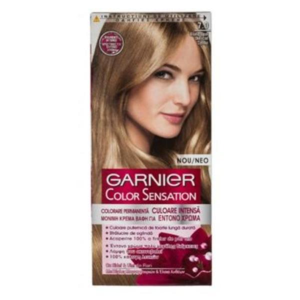 Vopsea de păr garnier color sensation 7.0 blond opal delicat, 110 ml