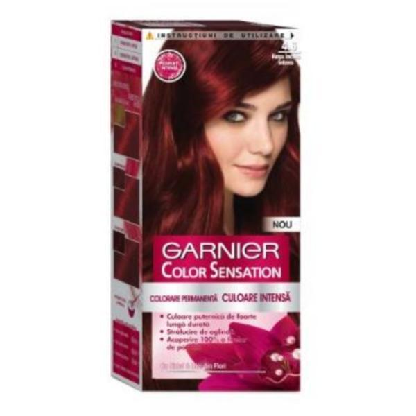 Vopsea de păr Garnier Color Sensation 4.60 Roşu Închis Intens, 110 ml esteto.ro imagine noua