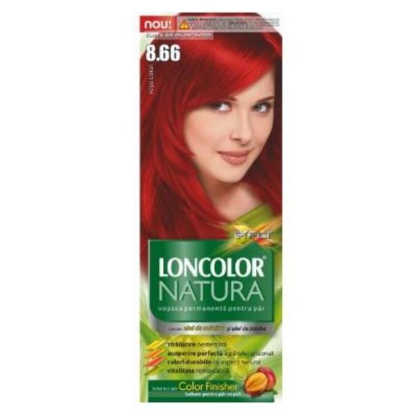 Vopsea de păr Loncolor Natura 8.66 Roșu Coral, 100 ml