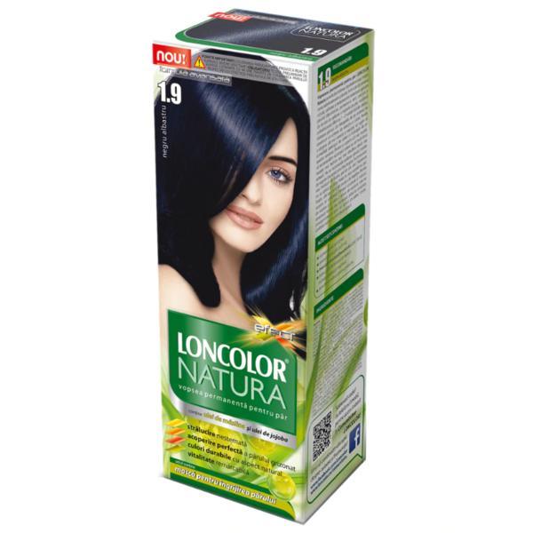 Vopsea de păr Loncolor Natura 1.9 Negru Albastru, 100 ml esteto.ro Vopsea de Par si Oxidant