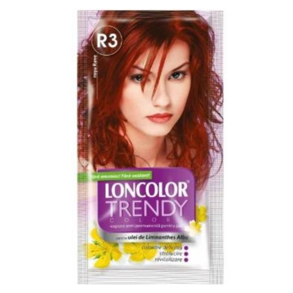 Vopsea de păr semipermanentă Loncolor Trendy Colors R3 Roșu Rave, 25 ml Amoniac poza noua reduceri 2022