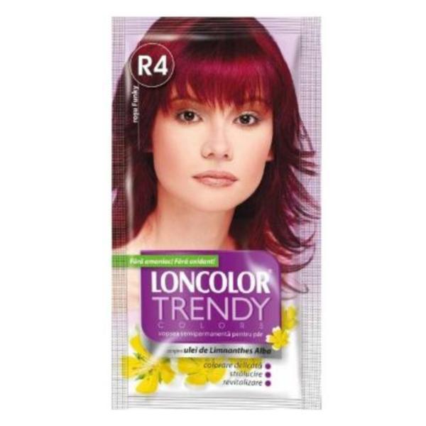 Vopsea de păr semipermanentă Loncolor Trendy Colors R4 Roșu Funky, 25 ml Amoniac imagine 2022