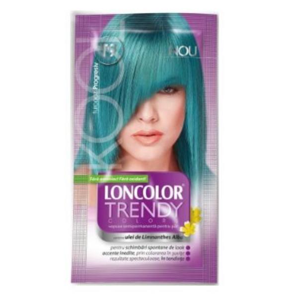 Vopsea de păr semipermanentă Loncolor Trendy Colors T9 Turcoaz Progresiv, 25 ml Amoniac poza noua reduceri 2022