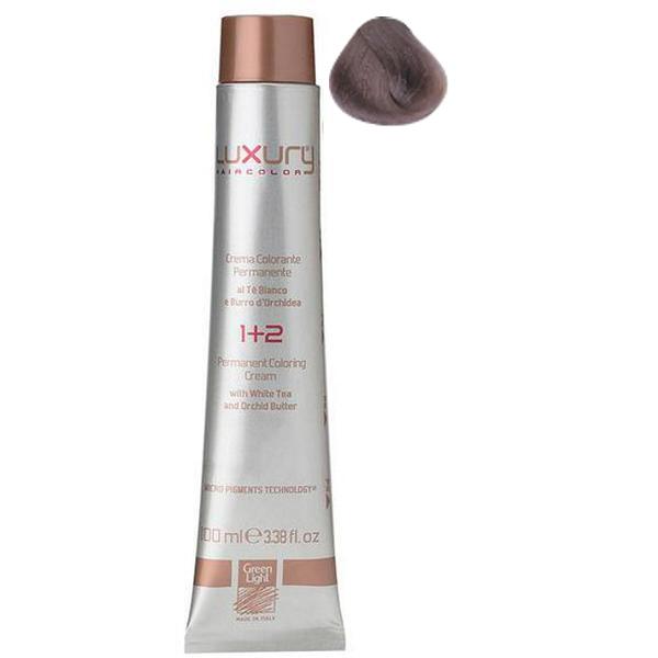 Vopsea crema permanenta luxury green light, nuanta light irise ash blond 8.21, 100 ml