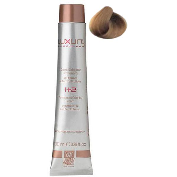 Vopsea crema permanenta luxury green light, nuanta intense natural 7, 100 ml