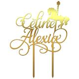 Cake topper personalizat nume Celine Alexia Crc - Tomvalk