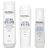 Pachet pentru Volum - Goldwell Dualsenses Ultra Volume Bodifying: Sampon 250 ml, Balsam 200 ml, Spray Leave-In 150 ml