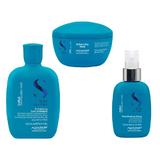 Pachet pentru Par Cret sau Ondulat - Alfaparf Semi di Lino Curls: Sampon pentru Par Cret 250 ml, Masca pentru Par Cret 200 ml, Spray pentru Bucle 125 ml