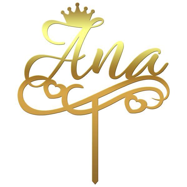 Cake topper personalizat nume ana sa - tomvalk