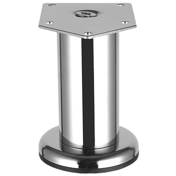 Picior metalic cilindric pentru mobilier d:42 mm, h:120 mm, finisaj crom lucios - maxdeco