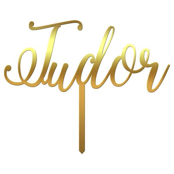 Cake topper personalizat nume tudor w - tomvalk