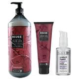 Pachet cu Efect de Protectie pentru Culoarea Parului - Black Professional Line Rouge Color Lock: Sampon 1000 ml, Masca de par 250 ml, Cristale Lichide 100 ml