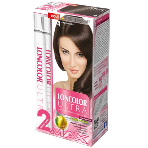 Vopsea de păr loncolor ultra max 4 castaniu mediu, 200 ml