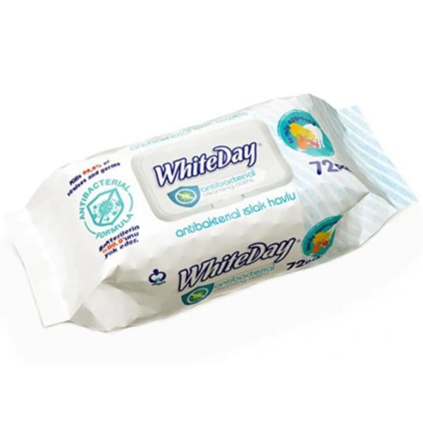Servetele umede antibacteriene pentru tegumente WhiteDay, 72 buc