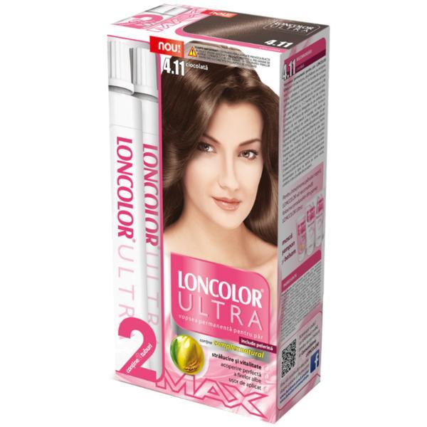 Vopsea de păr loncolor ultra max 4.11 ciocolată, 200 ml