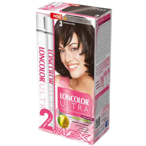 Vopsea de păr loncolor ultra max 3 castaniu închis, 200 ml