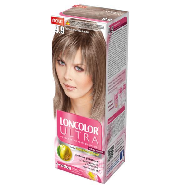 Vopsea de păr Loncolor Ultra 9.9 Blond Cenușiu Închis, 100 ml