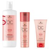 Pachet cu Efect Reparator - Schwarzkopf BC Bonacure Peptide Repair Rescue: Sampon 1000 ml, Balsam 200 ml, Tratament 150 ml