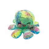Jucarie reversibila din plus, diddly, caracatita cu 2 fete pentru reprezentarea sentimentelor, 20x15cm Multicolor/Albastru