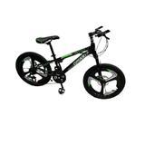 Bicicleta Go Kart  20 inch Ginavt,pentru copii 7-10 ani , Janta aluminiu 3 spite, frana disc ,21 viteze, negru/verde