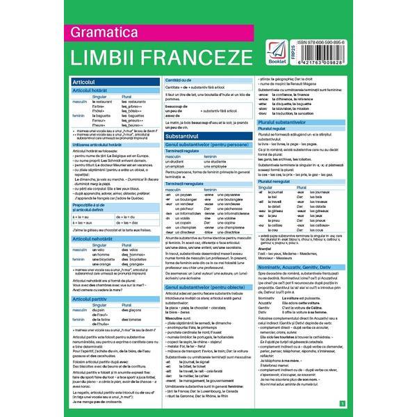 Gramatica limbii franceze, editura Booklet