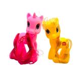 Set figurine Ponei, My horse lovely, 2 ponei si accesorii, roz/galben, + 3ani