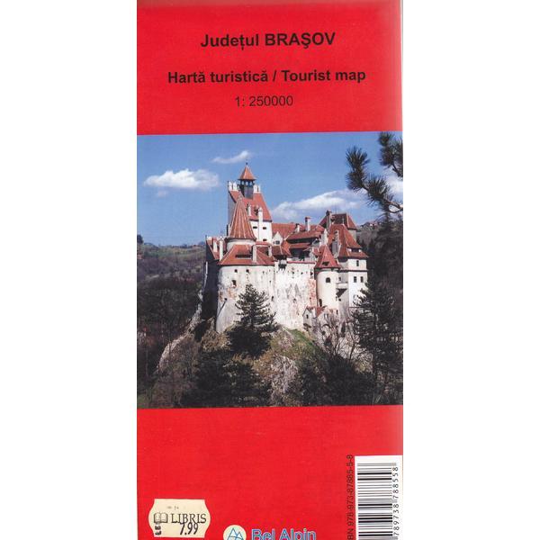 Judetul Brasov - Harta turistica, editura Bel Alpin
