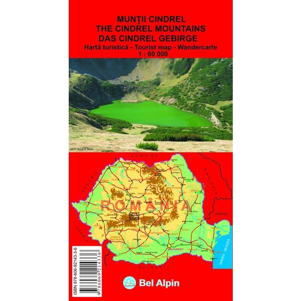 Muntii Cindrel - Harta turistica, editura Bel Alpin