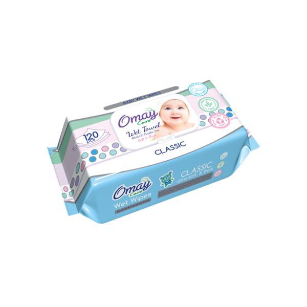 Șervețele umede pentru copii omay classic 120 buc.