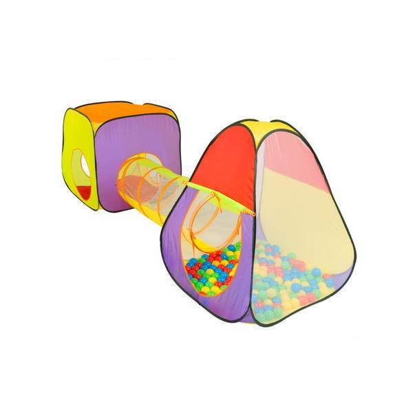 Cort de joaca pentru copii XL, 3 parti cu functie de tunel si pop-up - Caerus Capital image0