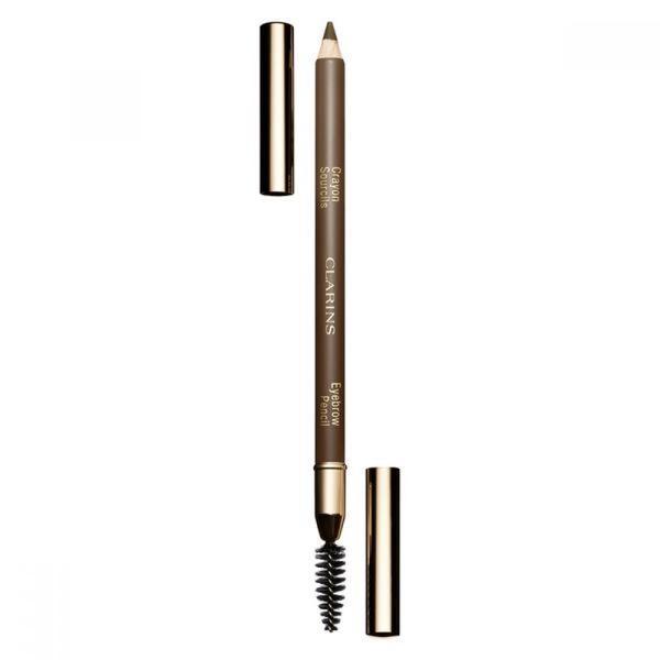 Creion si pensula pentru sprancene 02 Light Brown Clarins 1.1g Clarins imagine pret reduceri