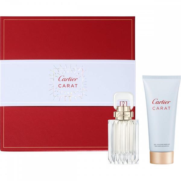 Set cadou cartier carat apa de parfum 50ml + gel de dus 100ml