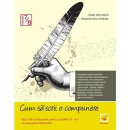 Cum sa scrii o compunere. Tipuri de compuneri cls 7-8 Evaluare nationala - Ioana Triculescu, Madalina Buga-Moraru, editura Booklet