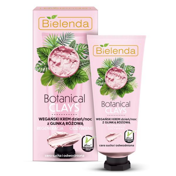 Crema Vegana de Fata cu Argila Roz Zi/Noapte Bielenda Botanical Clays 50 ml
