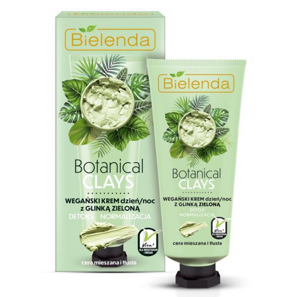 Crema Vegana de Fata cu Argila Verde Zi/Noapte Bielenda Botanical Clays 50 ml Bielenda