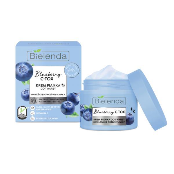 Crema Tip Spuma Hidratanta cu Efect de Iluminare Bielenda Blueberry C-tox 40g Bielenda