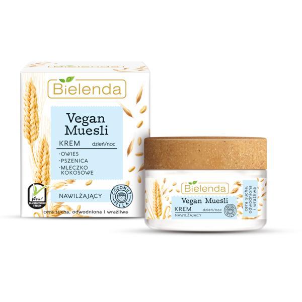 Crema hidratanta cu ovaz + grau + lapte de cocos bielenda vegan muesli 50ml 