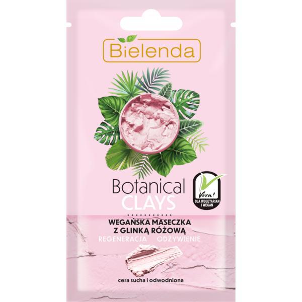 Masca de fata vegana cu argila roz bielenda botanical clays 8g