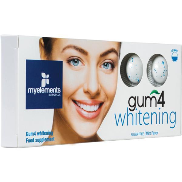 Guma de mestecat fara zahar myelements gum4 whitening - 10buc